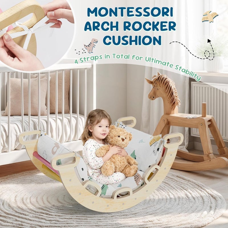 BLUEWUD Cushion for Climbing Arch, Montessori Philosophy Soft and Non-Slip Pillow for Kids, Pikler Cushion for Reading, Playing, Games, Parties (Dinosaur) - Image 4